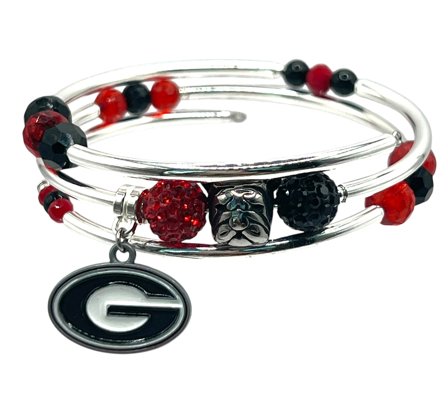 Collegiate-Georgia Bling Wrap Bracelet