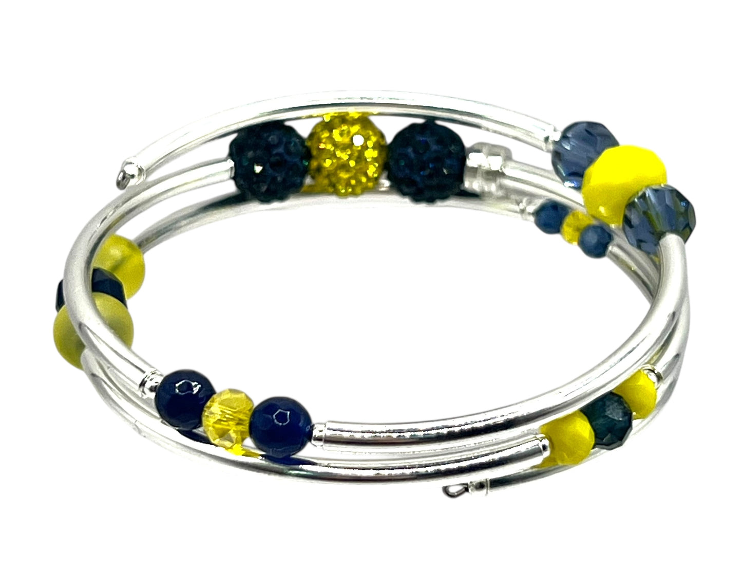 Collegiate- Michigan Bling Wrap Bracelet