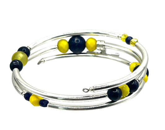 Collegiate- Michigan Wrap Bracelet