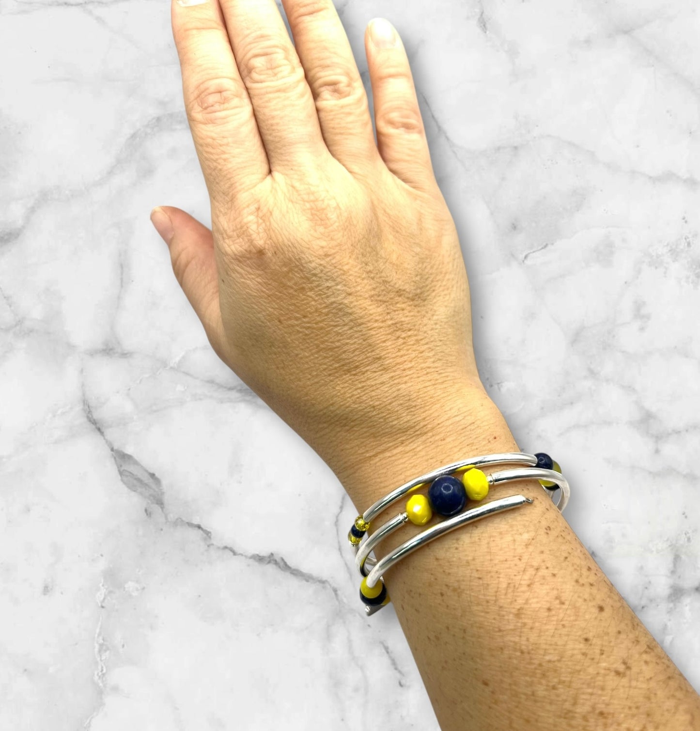 Collegiate- Michigan Wrap Bracelet