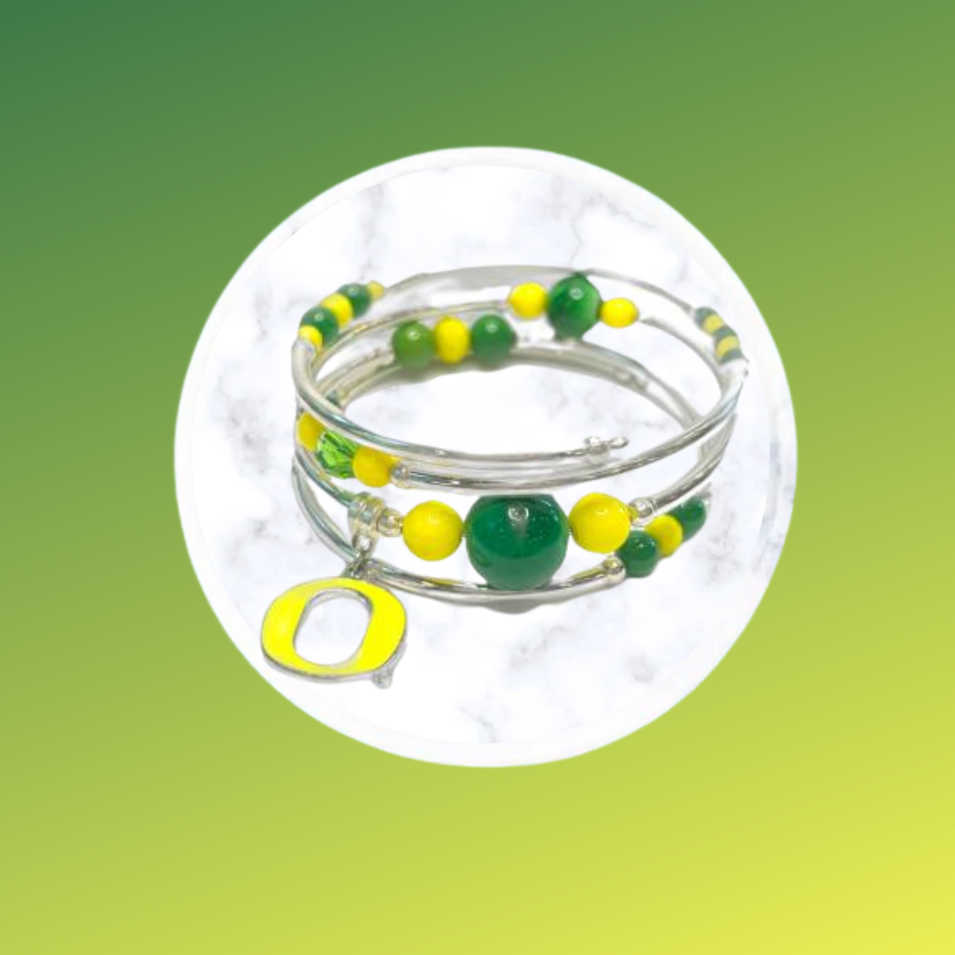 Collegiate-Oregon Wrap Bracelet
