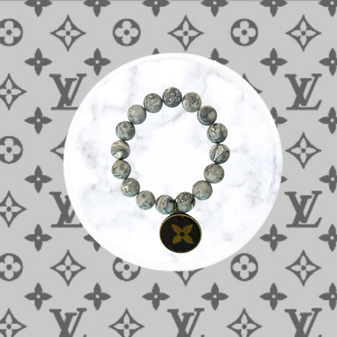 LV Again- Raw Mapstone Charm Bracelet