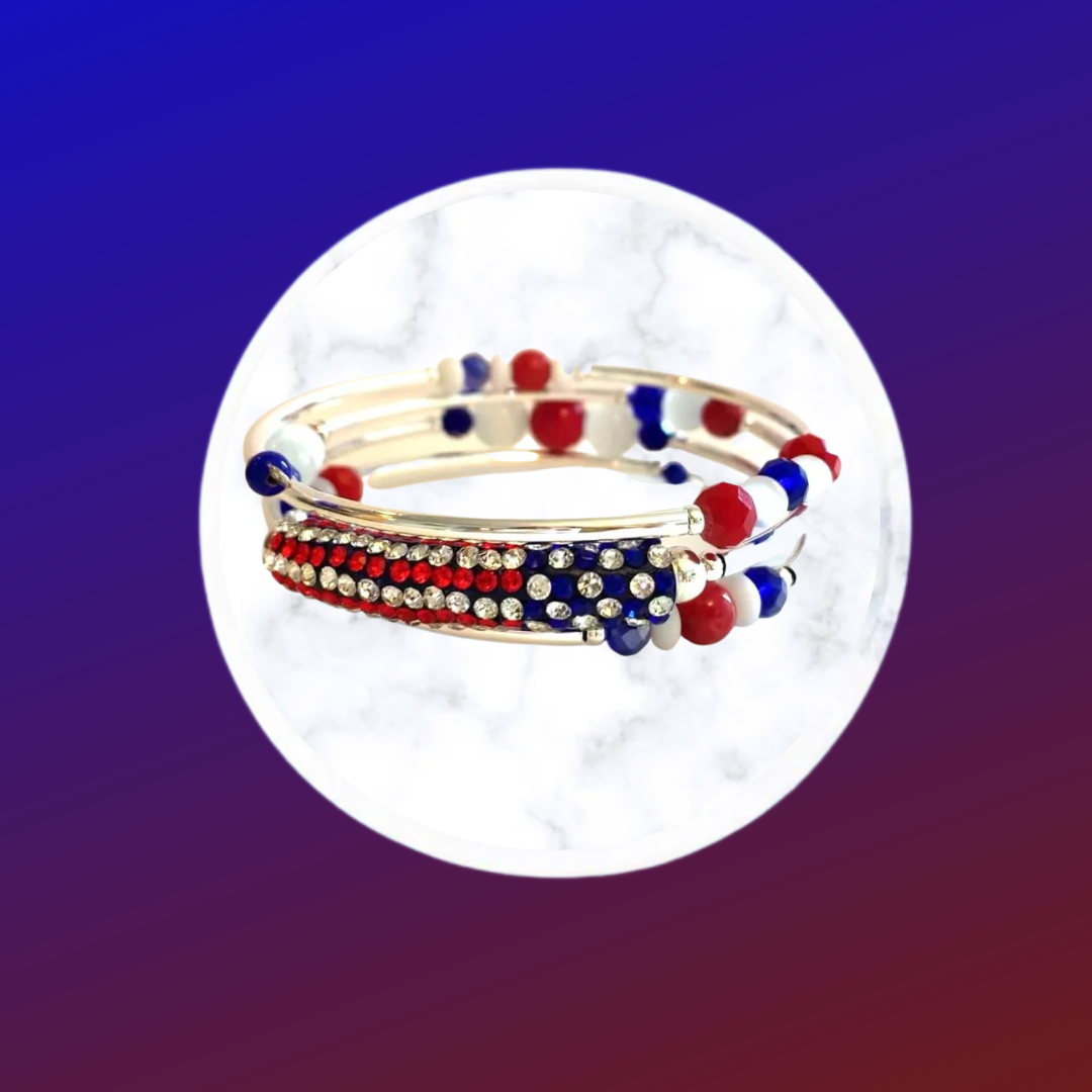 Wrap Bracelets-Freedom Red White & Blue