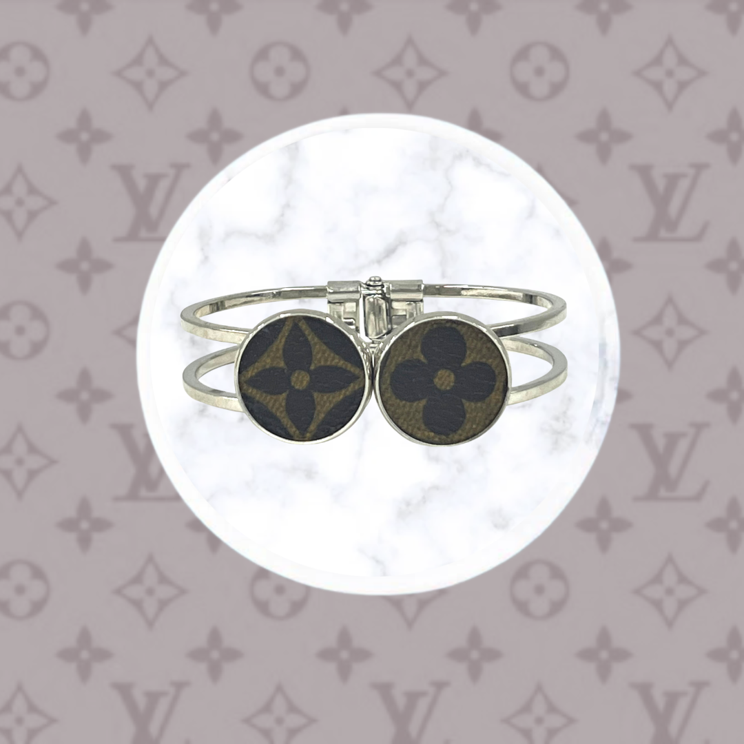 Silver Double Logo Cuff