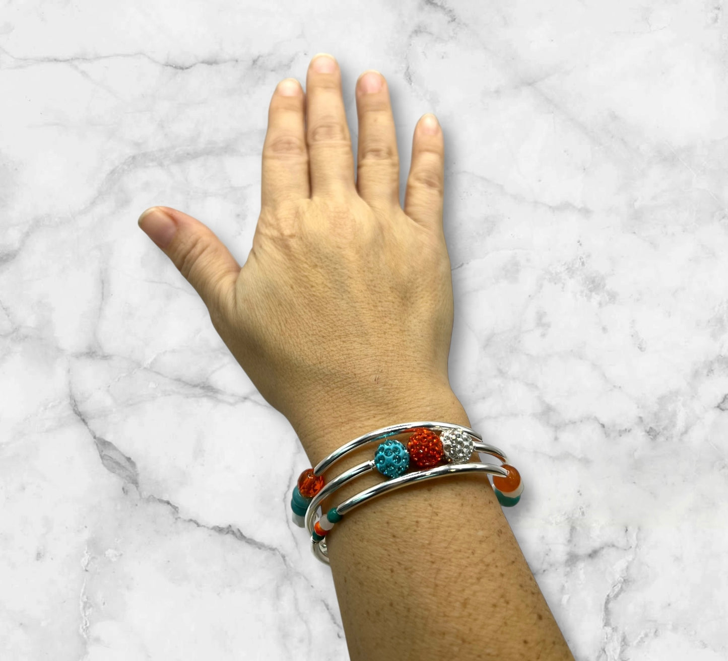 Game Day- Miami Bling Wrap Bracelet