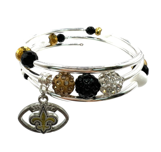 Game Day- New Orleans Bling Wrap Bracelet