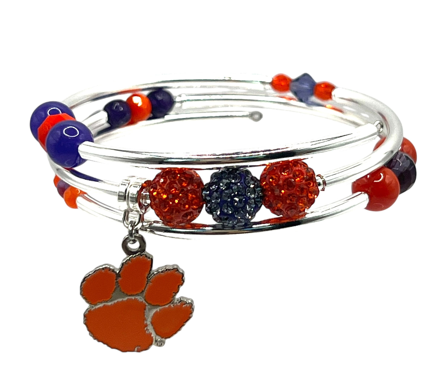 Alumni - Clemson Bling Wrap Bracelet