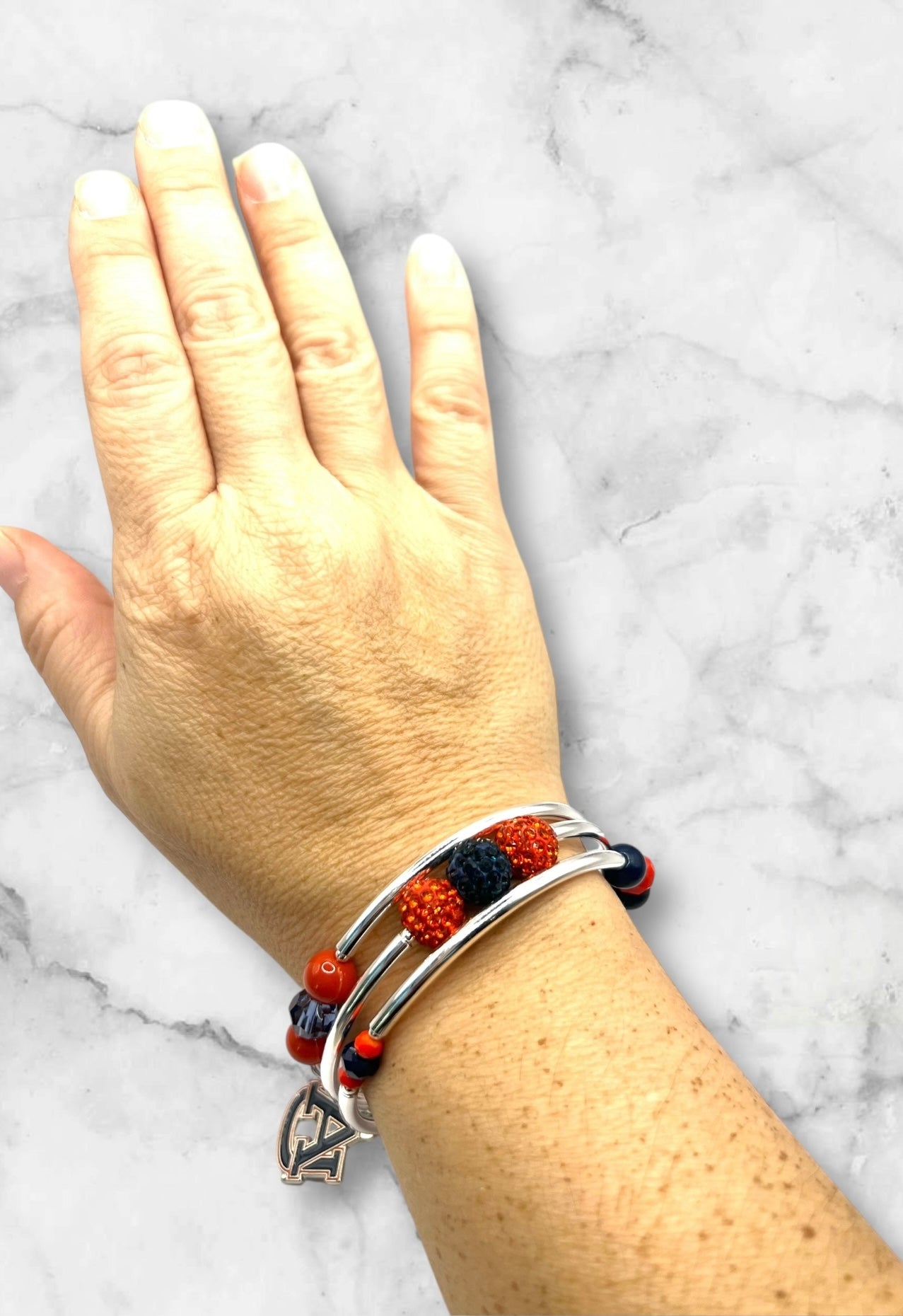 Alumni - Auburn Bling Wrap Bracelet