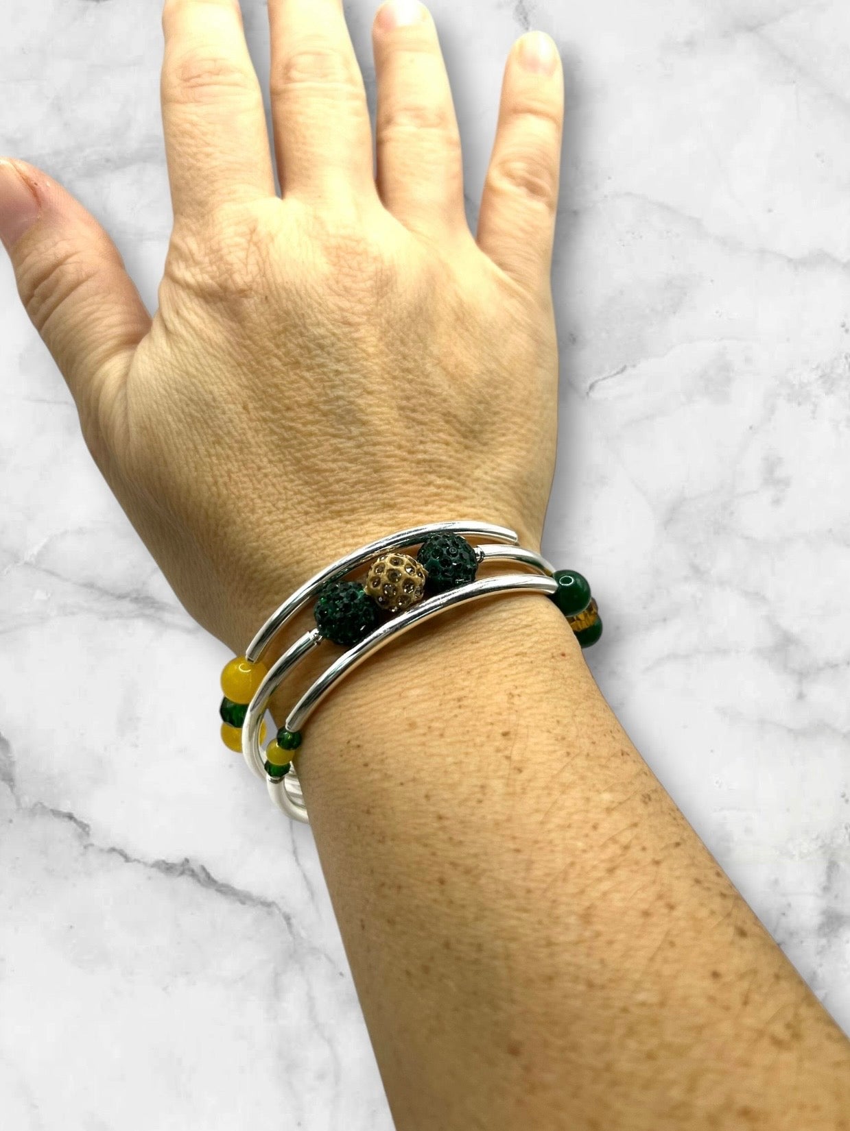 Game Day- Greenbay Bling Wrap Bracelet