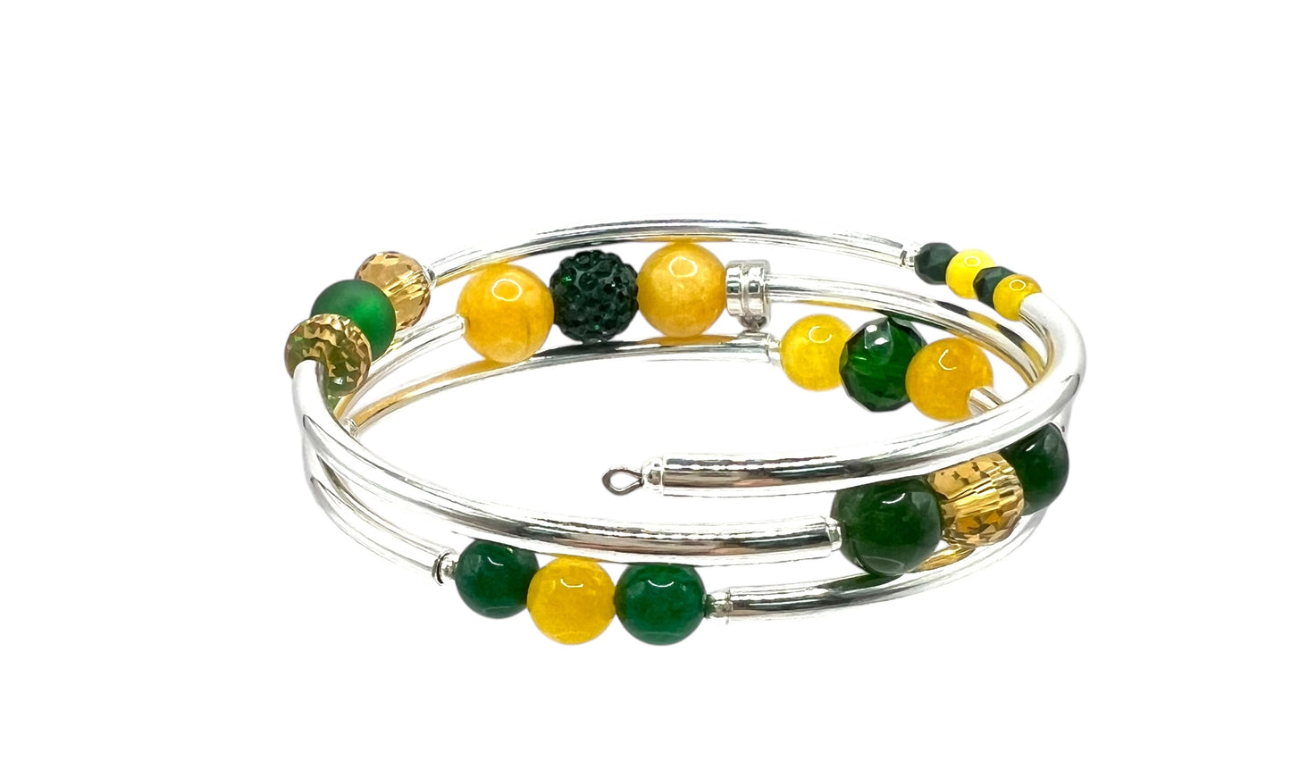 Game Day- Greenbay  Wrap Bracelet