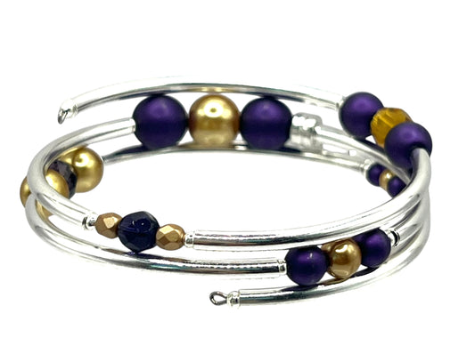 Alumni - Louisiana Mardi Gras Wrap Bracelet