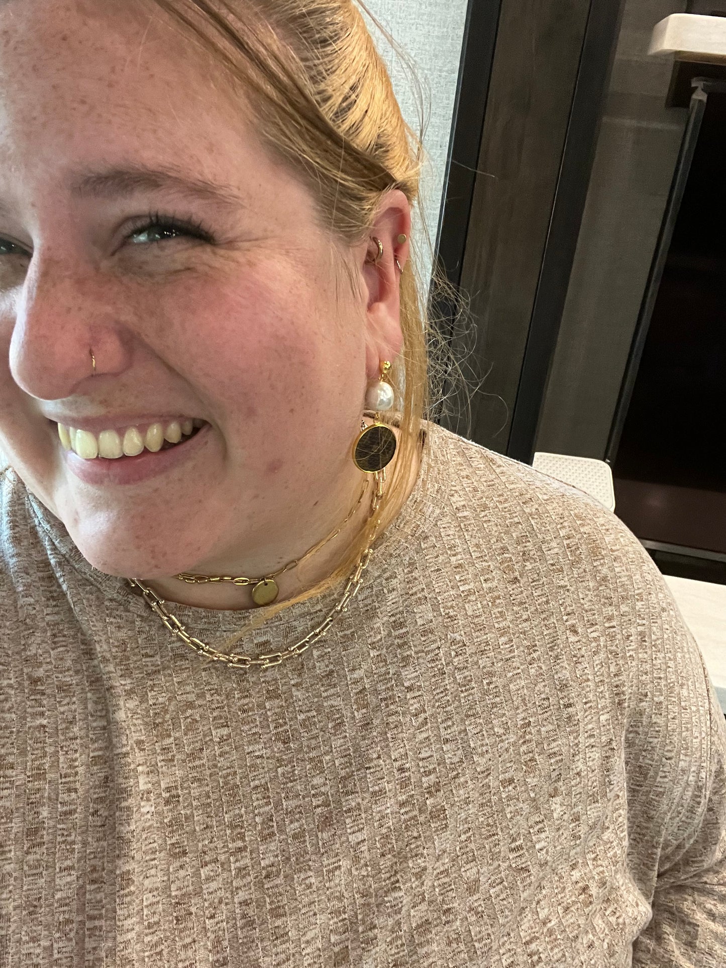 LV Again - Gold Baroque Earrings