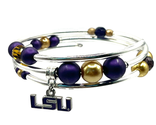 Alumni - Louisiana Mardi Gras Wrap Bracelet