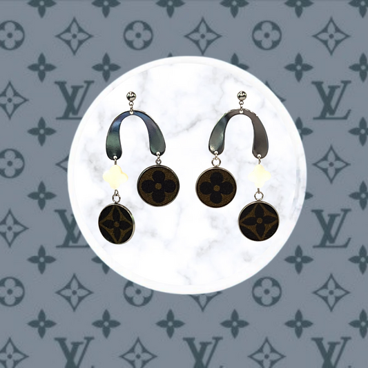 LV Again - Double Emblem Earrings