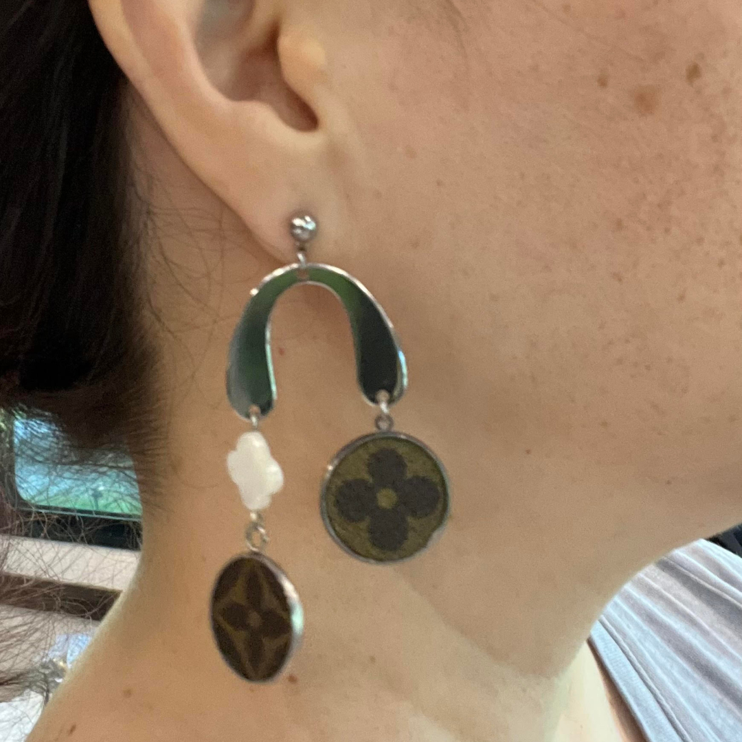 LV Again - Double Emblem Earrings