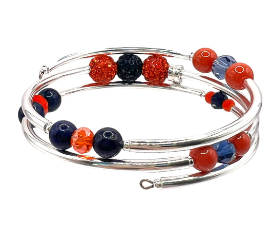 Alumni - Auburn Bling Wrap Bracelet