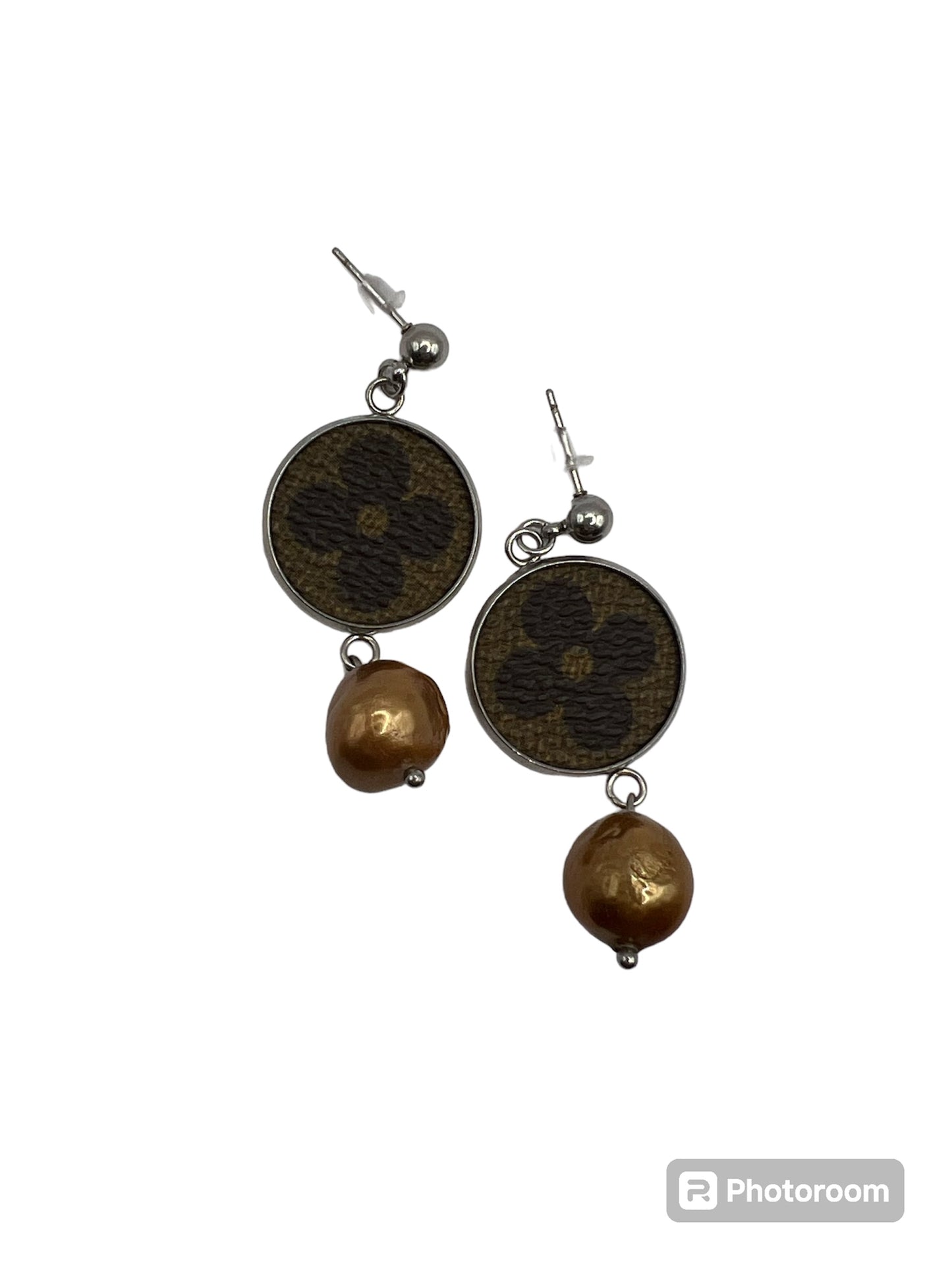 LV Again - Bronze Dangle Earrings