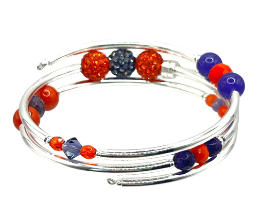 Alumni - Clemson Bling Wrap Bracelet