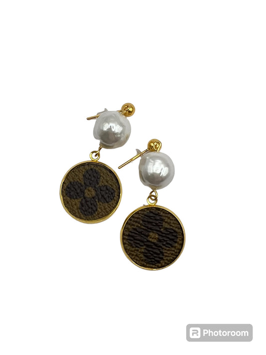 LV Again - Gold Baroque Earrings