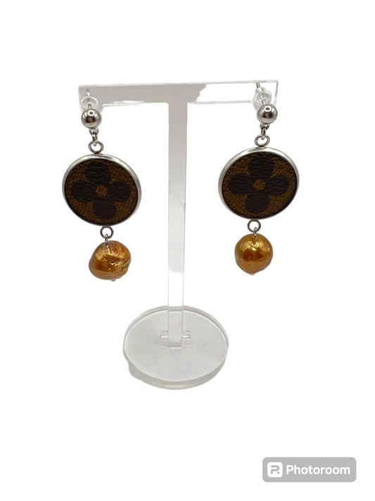 LV Again - Bronze Dangle Earrings