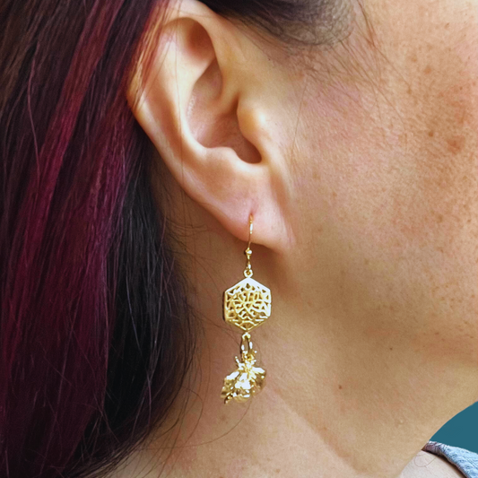 Garden Glam - Honeycomb Earrings