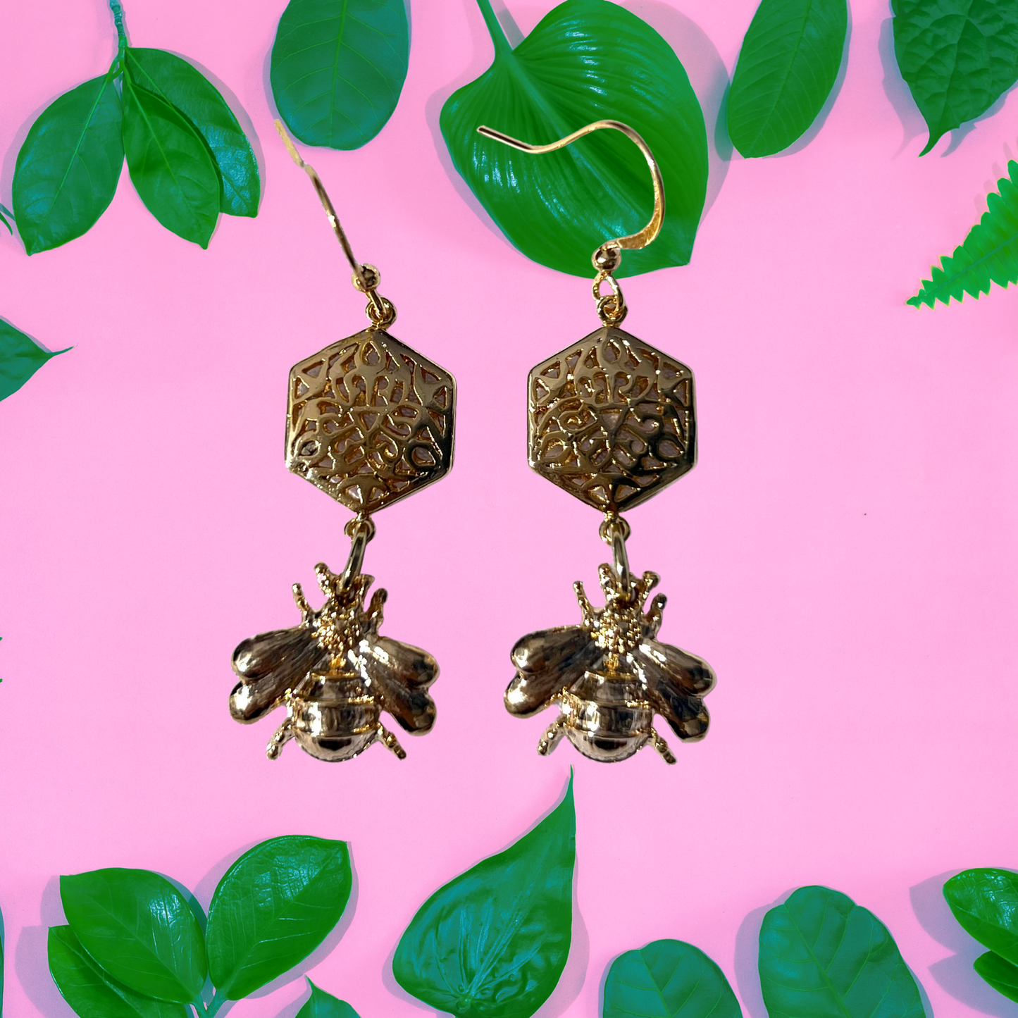 Garden Glam - Honeycomb Earrings