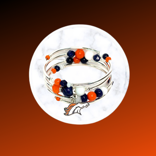 Game Day- Denver  Wrap Bracelet