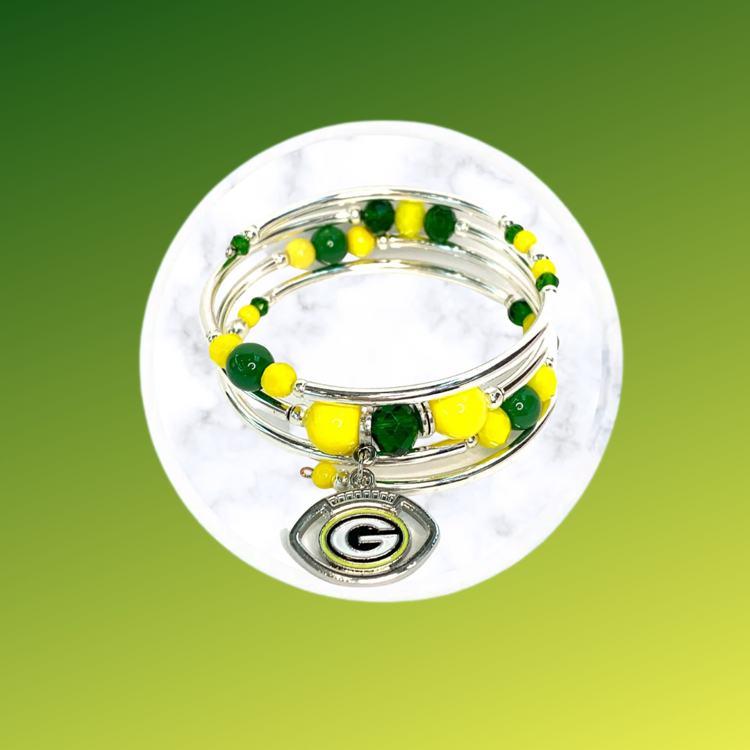 Game Day- Greenbay  Wrap Bracelet