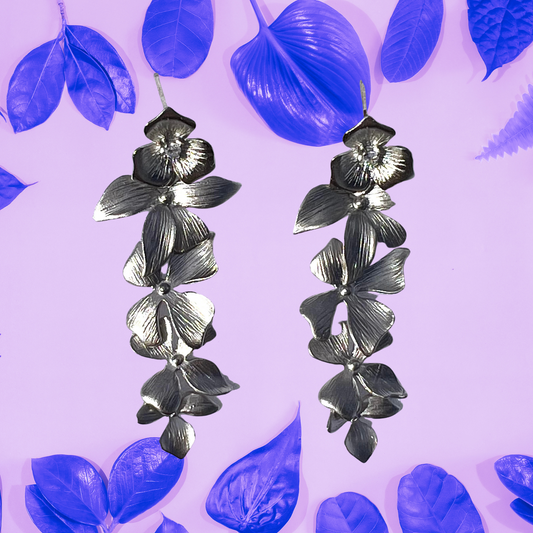 Garden Glam - Bling Cascading Petals Earrings