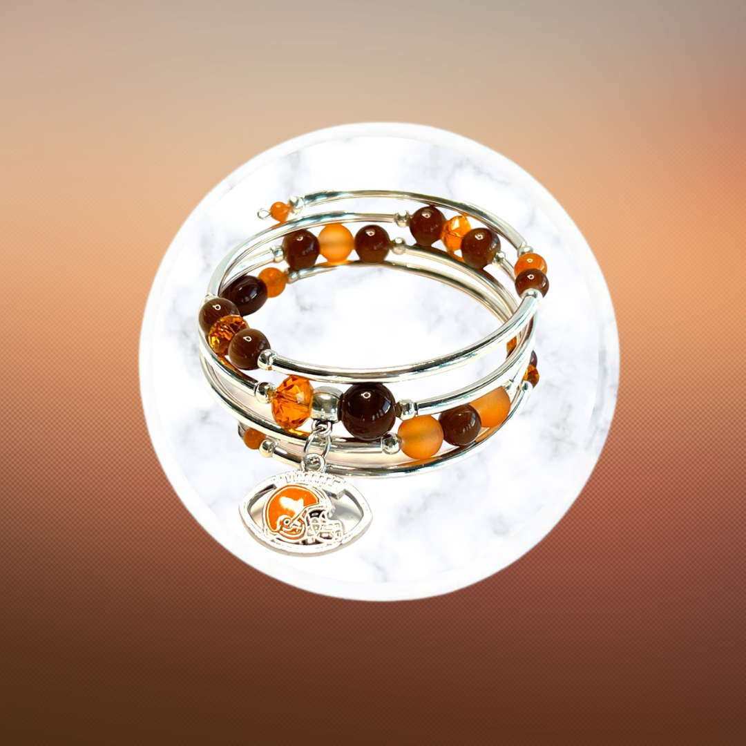 Game Day- Cleveland Browns Wrap Bracelet