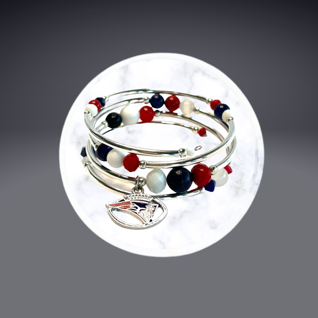 Game Day- New England  Wrap Bracelet