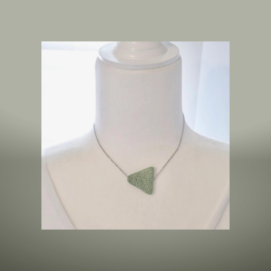 Lava Essence - Tracey Necklace in Sage Green