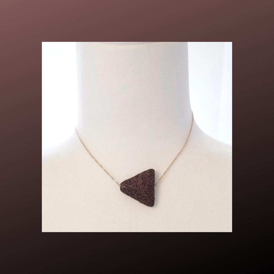 Lava Essence - Tracey Necklace in Cocoa and Rose Gold