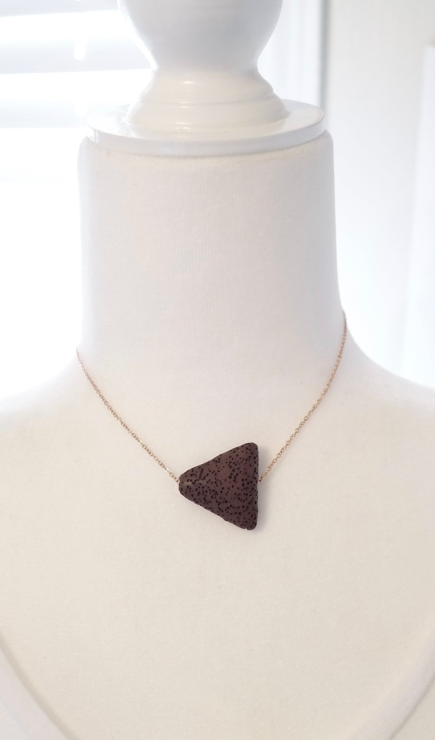 Lava Essence - Tracey Necklace in Cocoa and Rose Gold