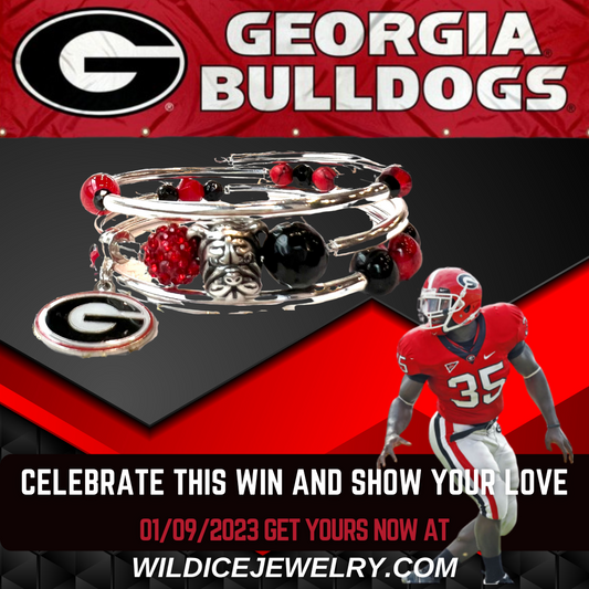 Collegiate-Georgia Wrap Bracelet