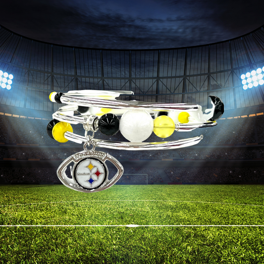 Game Day- Pittsburgh Wrap Bracelet