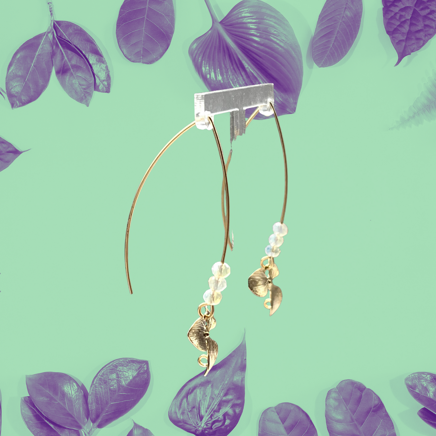 Garden Glam - Opal Orchid Earrings