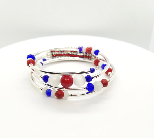 Wrap Bracelets-Freedom Red White & Blue