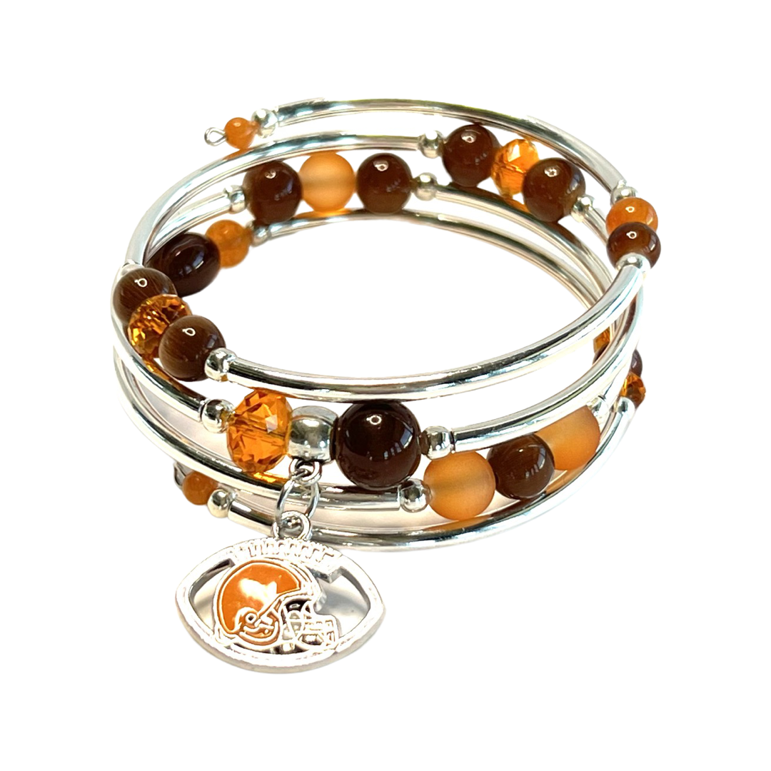 Game Day- Cleveland Browns Wrap Bracelet