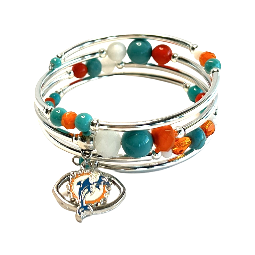 Game Day- Miami  Wrap Bracelet